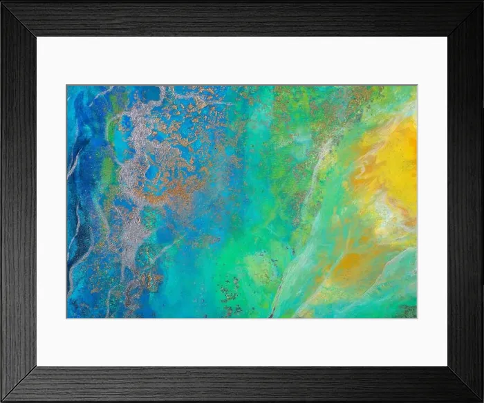 Framed Print : Abstract painting background in blue tone, creative artwork Framed Print : Abstract painting background in blue tone, creative artwork