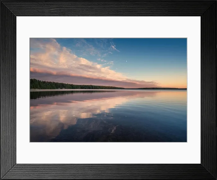Framed Print : Landscape with idyllic beach at summer evening Framed Print : Landscape with idyllic beach at summer evening