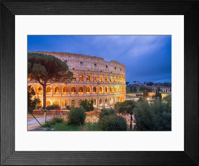 Framed Print : Rome, Italy at the Colosseum at night Framed Print : Rome, Italy at the Colosseum at night