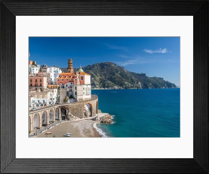 Framed Print : Atrani, Italy along the beautiful Amalfi Coast in the afternoon Framed Print : Atrani, Italy along the beautiful Amalfi Coast in the afternoon
