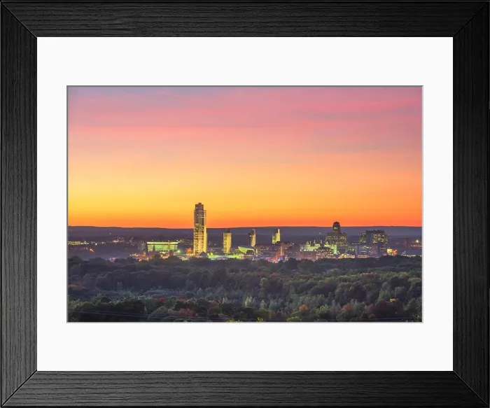 Framed Print : Albany, New York, USA downtown city skyline at dusk Framed Print : Albany, New York, USA downtown city skyline at dusk