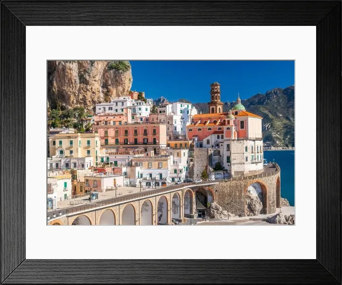 Framed Print : Atrani, Italy along the beautiful Amalfi Coast in the afternoon Framed Print : Atrani, Italy along the beautiful Amalfi Coast in the afternoon