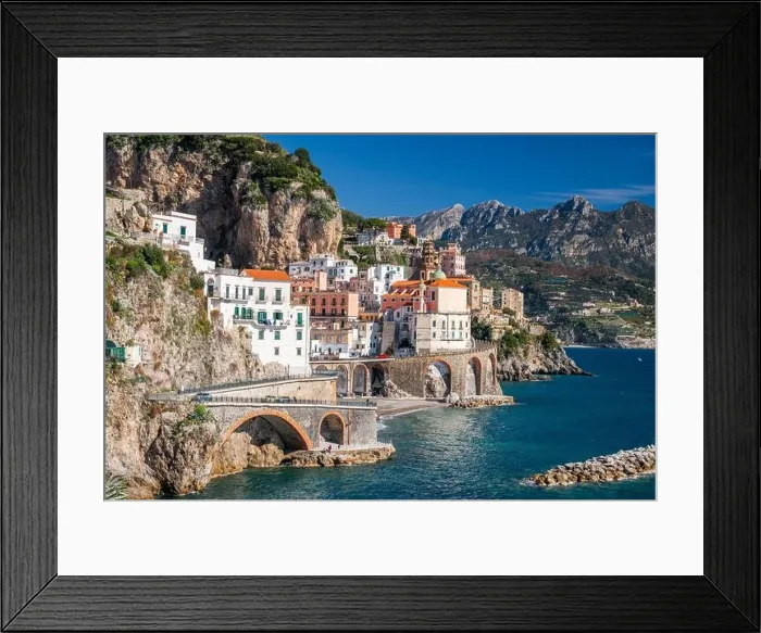 Framed Print : Atrani, Italy along the beautiful Amalfi Coast in the afternoon Framed Print : Atrani, Italy along the beautiful Amalfi Coast in the afternoon