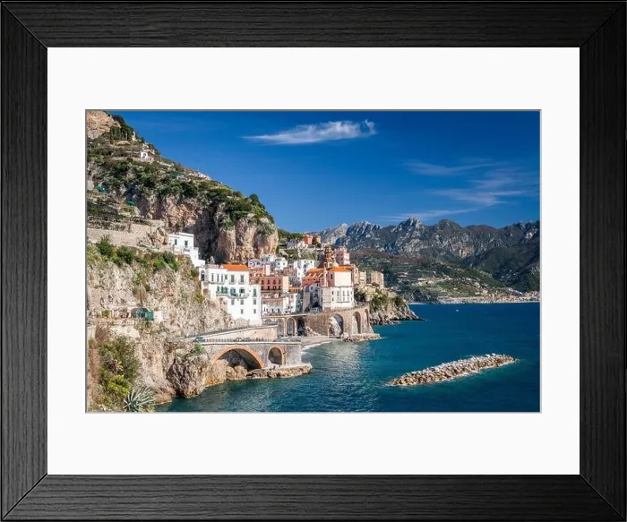 Framed Print : Atrani, Italy along the beautiful Amalfi Coast in the afternoon Framed Print : Atrani, Italy along the beautiful Amalfi Coast in the afternoon