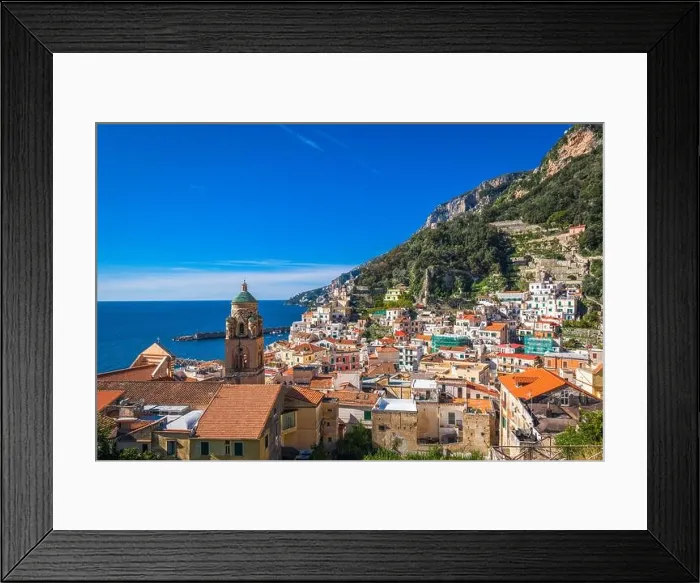 Framed Print : Amalfi, Italy town cityscape on the Amalfi Coast Framed Print : Amalfi, Italy town cityscape on the Amalfi Coast