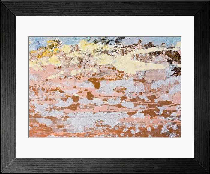 Framed Print : Watercolor seascape original painting colorful of sea view Framed Print : Watercolor seascape original painting colorful of sea view