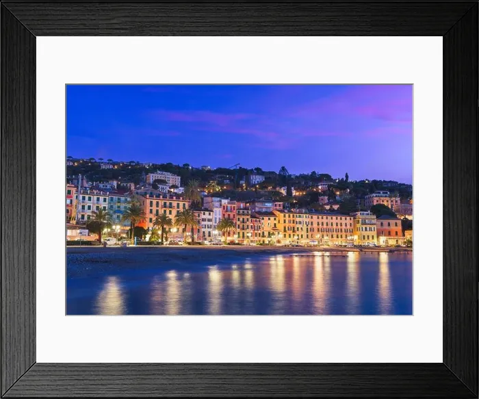 Framed Print : The coast of Santa Margherita Ligure, Italy at dawn Framed Print : The coast of Santa Margherita Ligure, Italy at dawn