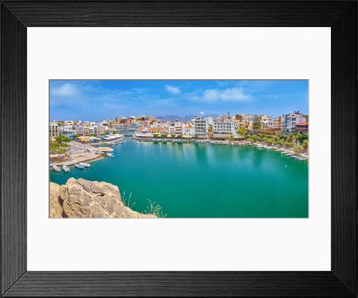 Framed Print : Lake Voulismeni, Agios Nikolaos, Crete Island, Greece Framed Print : Lake Voulismeni, Agios Nikolaos, Crete Island, Greece