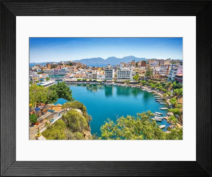 Framed Print : Lake Voulismeni, Agios Nikolaos, Crete Island, Greece Framed Print : Lake Voulismeni, Agios Nikolaos, Crete Island, Greece