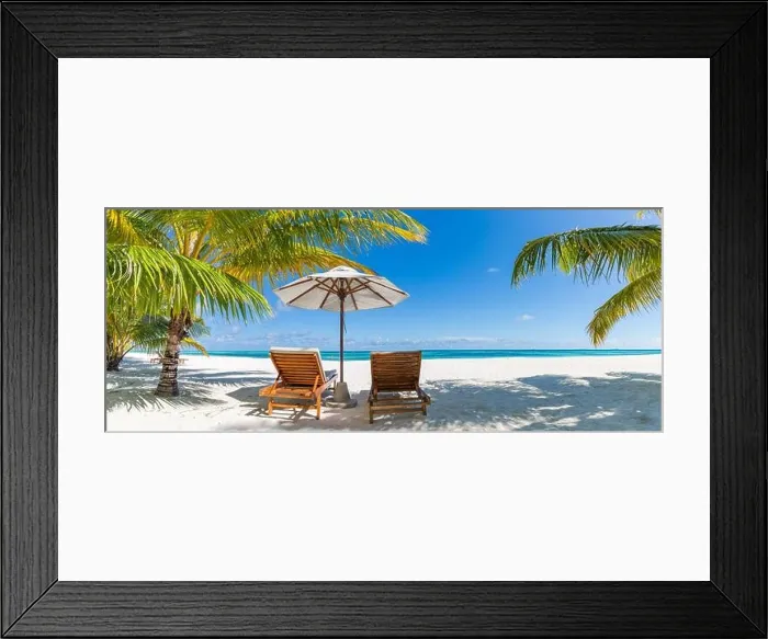 Framed Print : Perfect beach scene. Idyllic tropical beach landscape for background or wallpaper. Design of tourism for summer vacation holiday concept. Luxury beach Framed Print : Perfect beach scene. Idyllic tropical beach landscape for background or wallpaper. Design of tourism for summer vacation holiday concept. Luxury beach