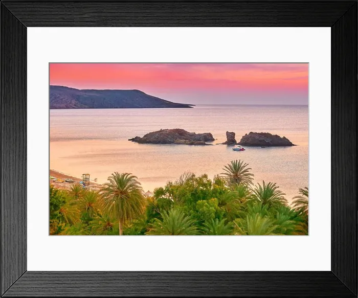 Framed Print : Crete Island- Vai Beach before sunrise, Greece Framed Print : Crete Island- Vai Beach before sunrise, Greece