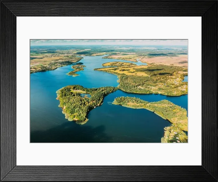 Framed Print : Lyepyel District, Vitebsk Region, Belarus. Aerial View Of Lepel Lake With Natural Small Islands Framed Print : Lyepyel District, Vitebsk Region, Belarus. Aerial View Of Lepel Lake With Natural Small Islands