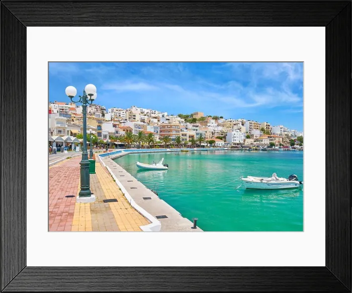 Framed Print : Promenade in Sitia, Crete Island, Greece Framed Print : Promenade in Sitia, Crete Island, Greece