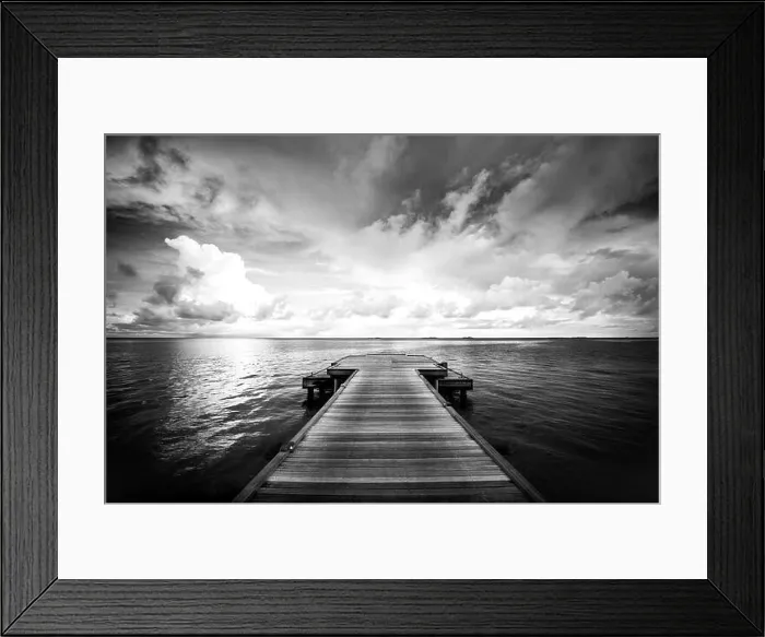 Framed Print : Tropical ocean and endless seascape. Thinking and mediation background. Abstract positive energy background Framed Print : Tropical ocean and endless seascape. Thinking and mediation background. Abstract positive energy background