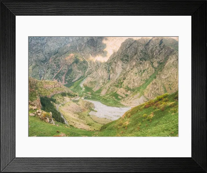 Framed Print : Georgian Military Road (Voyenno-Gruzinskaya doroga) is the historic name for a major route through the Caucasus from Georgia to Russia. The Georgian M Framed Print : Georgian Military Road (Voyenno-Gruzinskaya doroga) is the historic name for a major route through the Caucasus from Georgia to Russia. The Georgian M