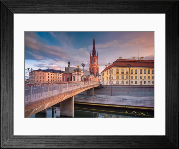 Framed Print : Stockholm. Image of old town Stockholm, Sweden during sunset Framed Print : Stockholm. Image of old town Stockholm, Sweden during sunset