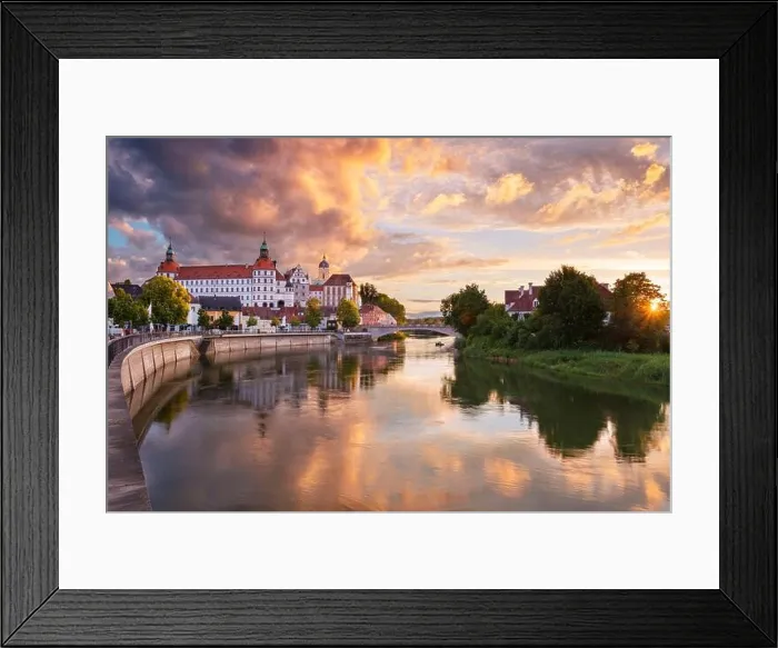 Framed Print : Neuburg an der Donau, Germany. Cityscape image of Neuburg an der Donau, Germany at summer sunset Framed Print : Neuburg an der Donau, Germany. Cityscape image of Neuburg an der Donau, Germany at summer sunset