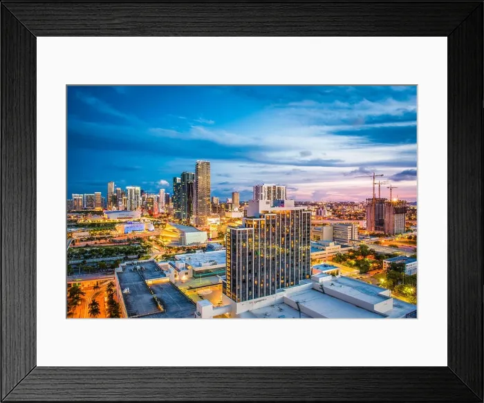 Framed Print : Miami, Florida, USA downtown cityscape Framed Print : Miami, Florida, USA downtown cityscape