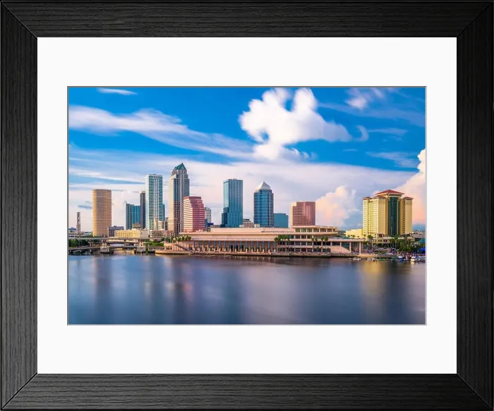 Framed Print : Tampa, Florida, USA downtown city skyline Framed Print : Tampa, Florida, USA downtown city skyline