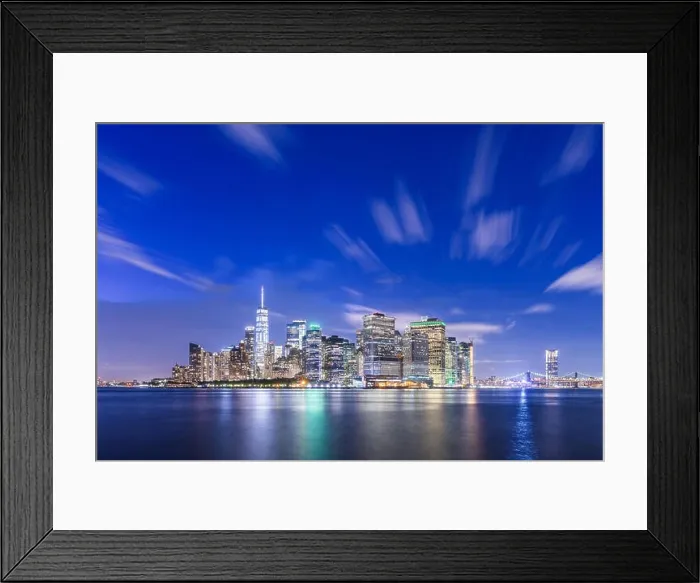 Framed Print : New York, New York, USA skyline on the bay at twilight from Governor's Island Framed Print : New York, New York, USA skyline on the bay at twilight from Governor's Island