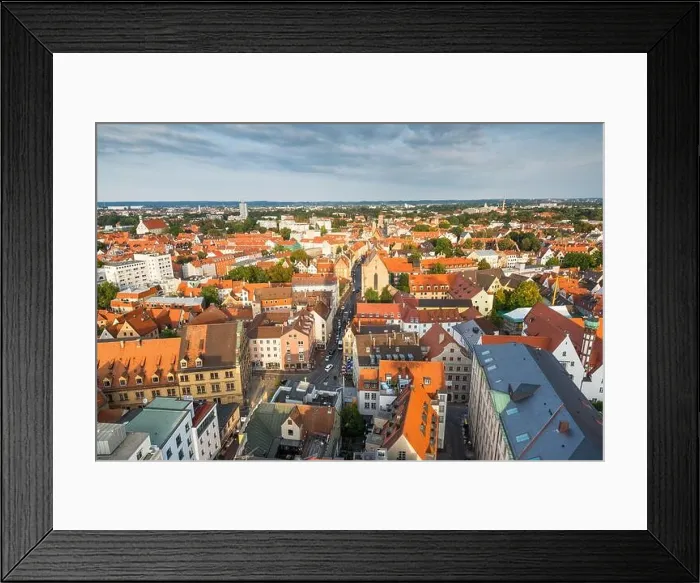 Framed Print : Augsburg, Germany rooftop town view Framed Print : Augsburg, Germany rooftop town view