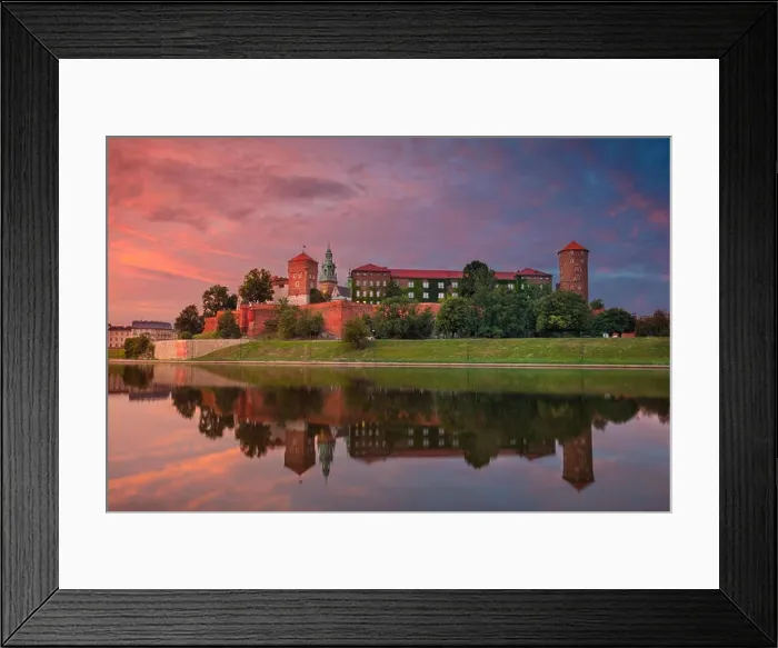 Framed Print : Krakow. Image of old town Krakow, Poland during summer sunset Framed Print : Krakow. Image of old town Krakow, Poland during summer sunset