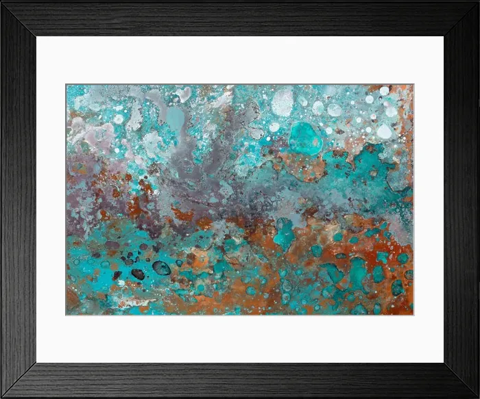 Framed Print : Painting on canvas. Pastos smears. Bright colors Framed Print : Painting on canvas. Pastos smears. Bright colors