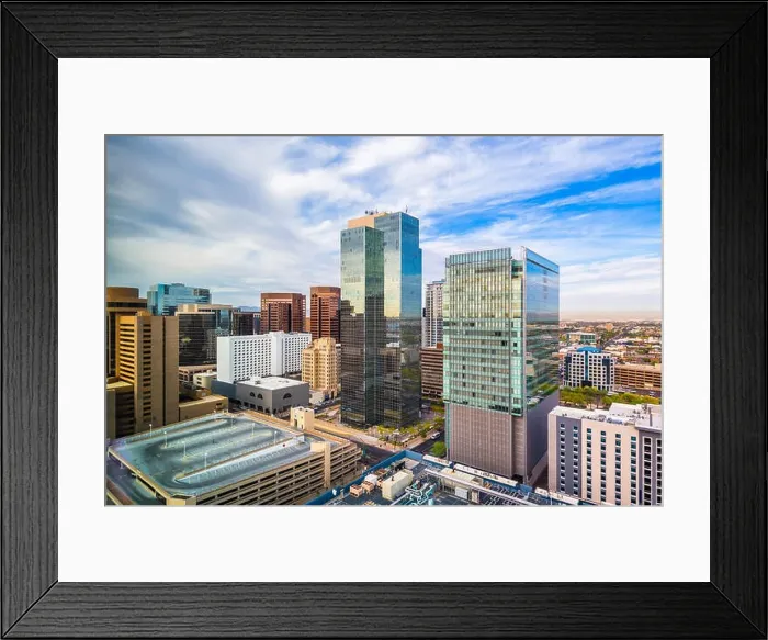 Framed Print : Phoenix, Arizona, USA cityscape in downtown in the afternoon Framed Print : Phoenix, Arizona, USA cityscape in downtown in the afternoon