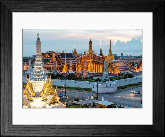 Framed Print : Wat Phra Kaew, Temple of the Emerald Buddha, Bangkok, Thailand. Wat Phra Kaew is famous temple in Thailand Framed Print : Wat Phra Kaew, Temple of the Emerald Buddha, Bangkok, Thailand. Wat Phra Kaew is famous temple in Thailand