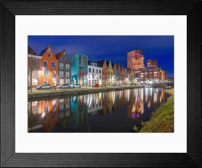 Framed Print : Amersfoort, Netherlands cityscape in the Vathorst district at twilight Framed Print : Amersfoort, Netherlands cityscape in the Vathorst district at twilight