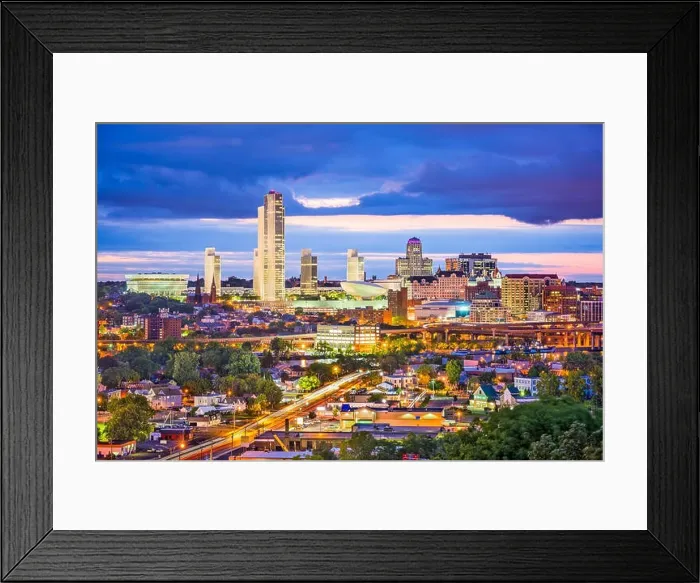 Framed Print : Albany, New York, USA city skyline at twilight Framed Print : Albany, New York, USA city skyline at twilight