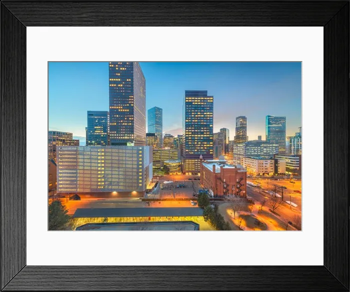 Framed Print : Denver, Colorado, USA downtown cityscape at twilight Framed Print : Denver, Colorado, USA downtown cityscape at twilight