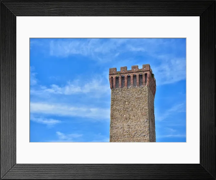 Framed Print : The upper part of The Rock ancient fortress tower, Umbertide, Italy. Antique castle Framed Print : The upper part of The Rock ancient fortress tower, Umbertide, Italy. Antique castle