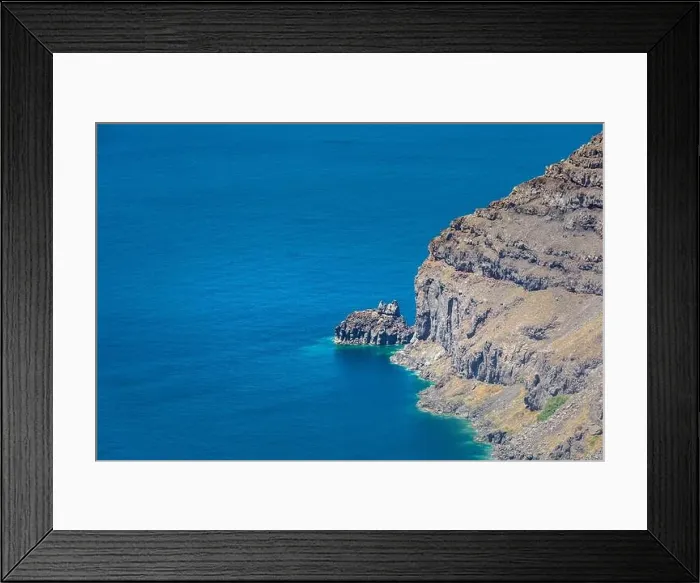 Framed Print : Seascape, beautiful views of the rocky cliffs at the sea. Calm blue sea Framed Print : Seascape, beautiful views of the rocky cliffs at the sea. Calm blue sea