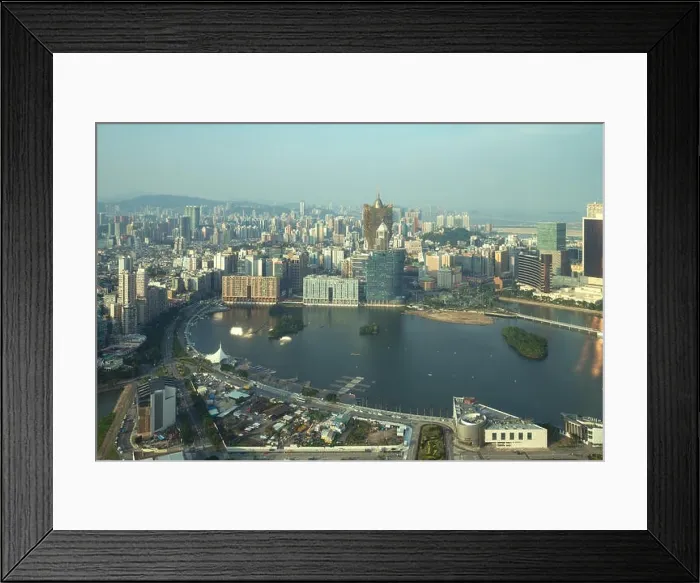 Framed Print : Image of Macau (Macao), China. Skyscraper hotel and casino building at downtown in Macau (Macao) Framed Print : Image of Macau (Macao), China. Skyscraper hotel and casino building at downtown in Macau (Macao)