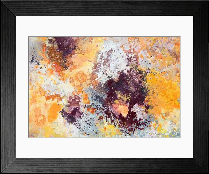 Framed Print : Bright expression abstract painting for home or office interior