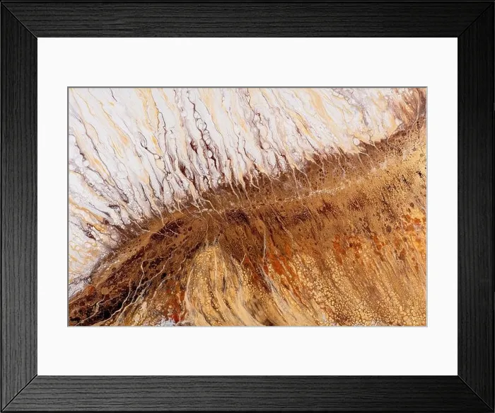 Framed Print : Abstract painting, beautiful picture with brown and white colors Framed Print : Abstract painting, beautiful picture with brown and white colors
