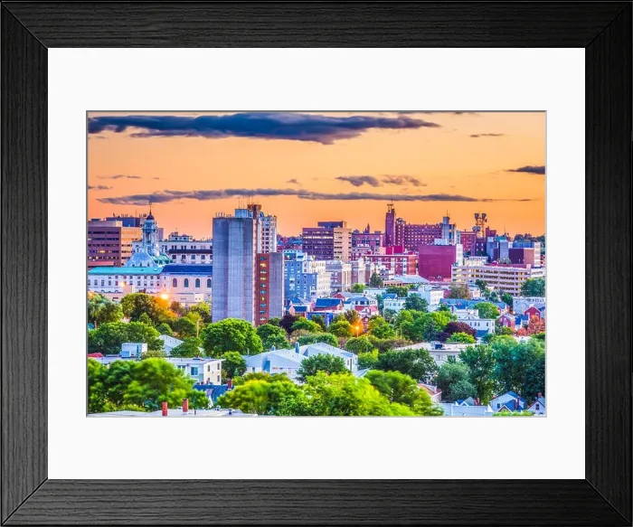 Framed Print : Portland, Maine, USA downtown skyline Framed Print : Portland, Maine, USA downtown skyline