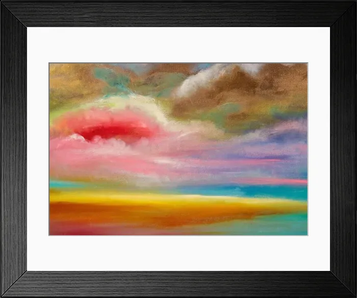 Framed Print : Abstract painting picture with a colorful sky Framed Print : Abstract painting picture with a colorful sky