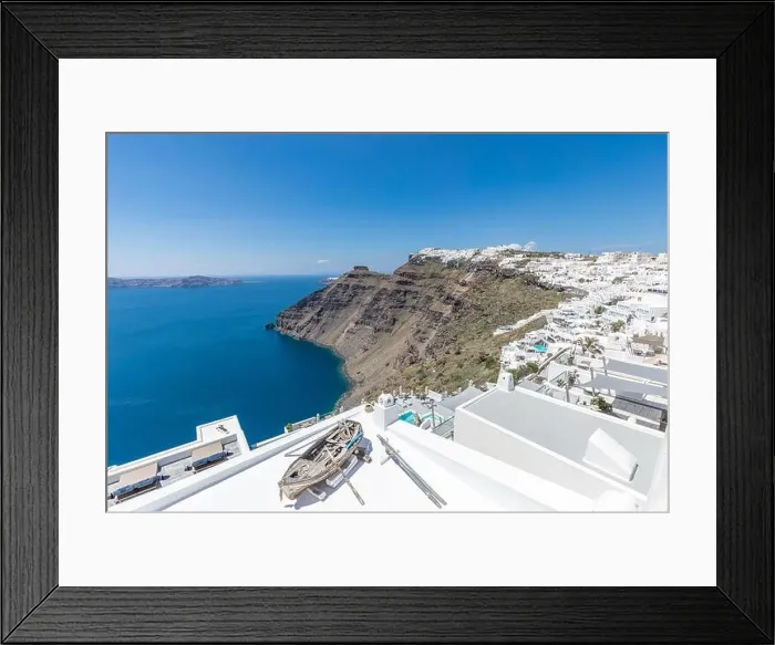 Framed Print : Summer vacation panorama, luxury famous Europe destination. White architecture in Santorini, Greece. Perfect travel scenery with swimming pool sea Framed Print : Summer vacation panorama, luxury famous Europe destination. White architecture in Santorini, Greece. Perfect travel scenery with swimming pool sea