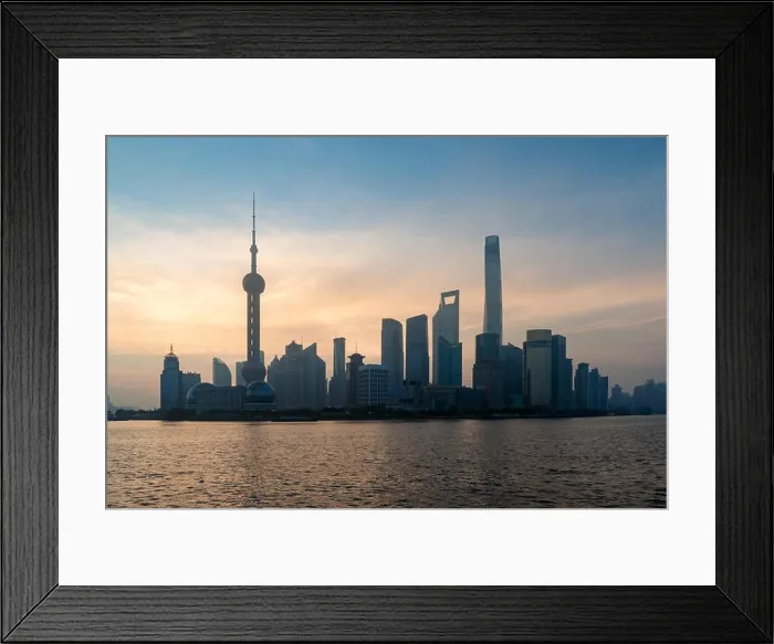 Framed Print : Shanghai skyline cityscape, View of shanghai at Lujiazui finance and business district trade zone skyscraper in morning, Shanghai China Framed Print : Shanghai skyline cityscape, View of shanghai at Lujiazui finance and business district trade zone skyscraper in morning, Shanghai China