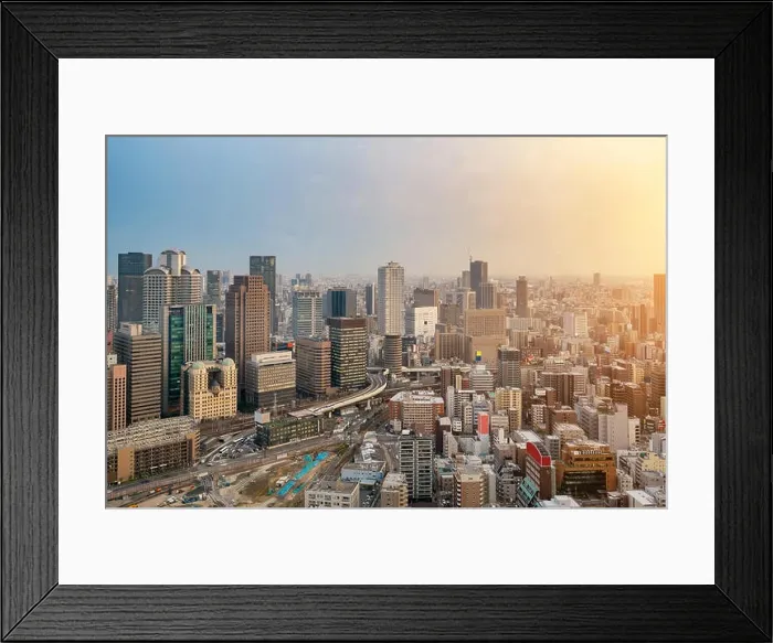 Framed Print : Osaka City Views from Umeda Sky Building in Osaka city, Japan Framed Print : Osaka City Views from Umeda Sky Building in Osaka city, Japan