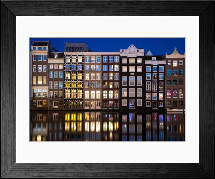 Framed Print : Canals of Amsterdam at night. Amsterdam is the capital and most populous city of the Netherlands Framed Print : Canals of Amsterdam at night. Amsterdam is the capital and most populous city of the Netherlands