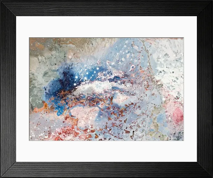 Framed Print : Abstract colorful texture. Water waves, Oil painting Framed Print : Abstract colorful texture. Water waves, Oil painting