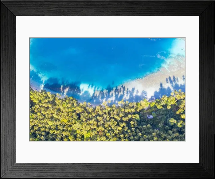 Framed Print : Aerial view of reef and island in Papua New Guinea. The remote, tropical islands in this region are home to extraordinary marine biodiversity Framed Print : Aerial view of reef and island in Papua New Guinea. The remote, tropical islands in this region are home to extraordinary marine biodiversity