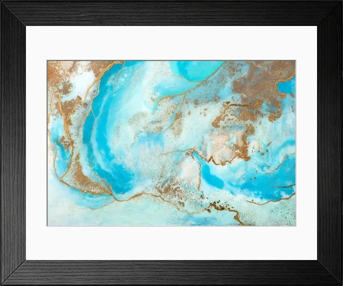 Framed Print : Creative painting background, artwork in blue tone Framed Print : Creative painting background, artwork in blue tone