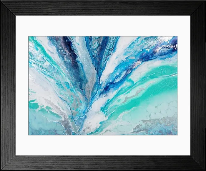 Framed Print : Abstract painting background in a fresh light blue color Framed Print : Abstract painting background in a fresh light blue color