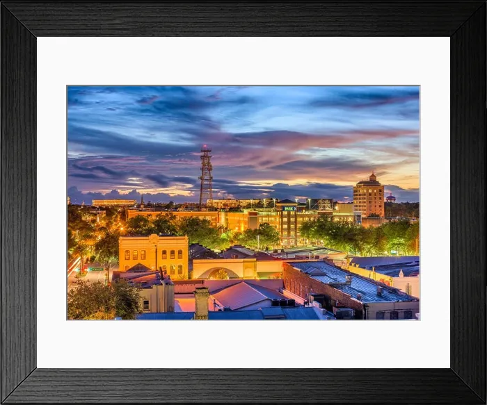 Framed Print : Gainesville, Florida, USA downtown skyline Framed Print : Gainesville, Florida, USA downtown skyline
