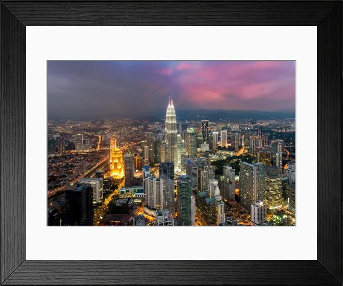 Framed Print : Kuala lumpur skyline in night, Malaysia, Kuala lumpur is capital city of Malaysia Framed Print : Kuala lumpur skyline in night, Malaysia, Kuala lumpur is capital city of Malaysia