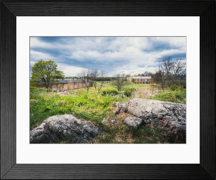 Framed Print : Mood landscape with strom clouds at spring day in Suomelinna fortress Helsinki, Finland Framed Print : Mood landscape with strom clouds at spring day in Suomelinna fortress Helsinki, Finland